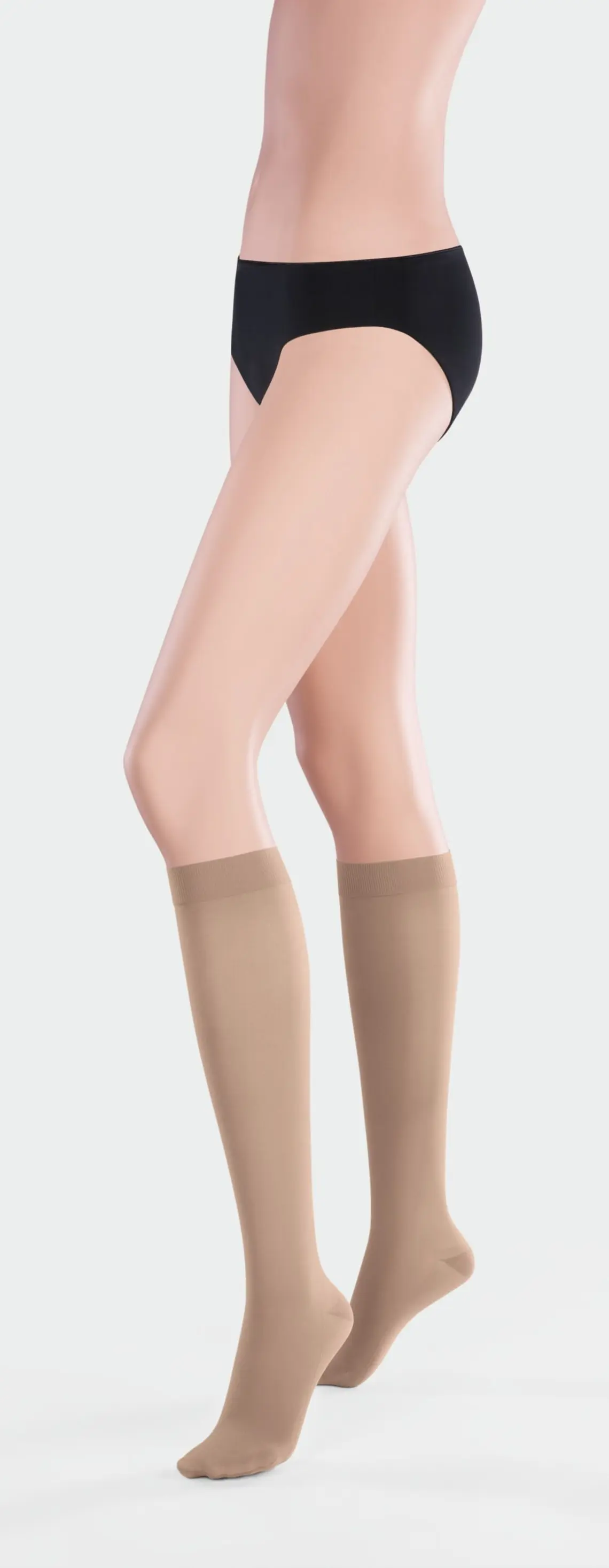 3/4 чорапи за паякообразни и разширени вени, тромбози и при отоци в краката - дамски - телесен цвят